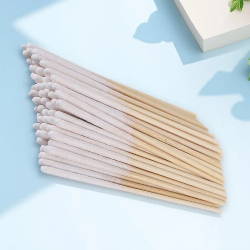 60Pcs Cotton Swabs Disposable Long Makeup Sticks for Cleaning Ear Care Beauty Accessories Ear Cleaning Cotton Swab