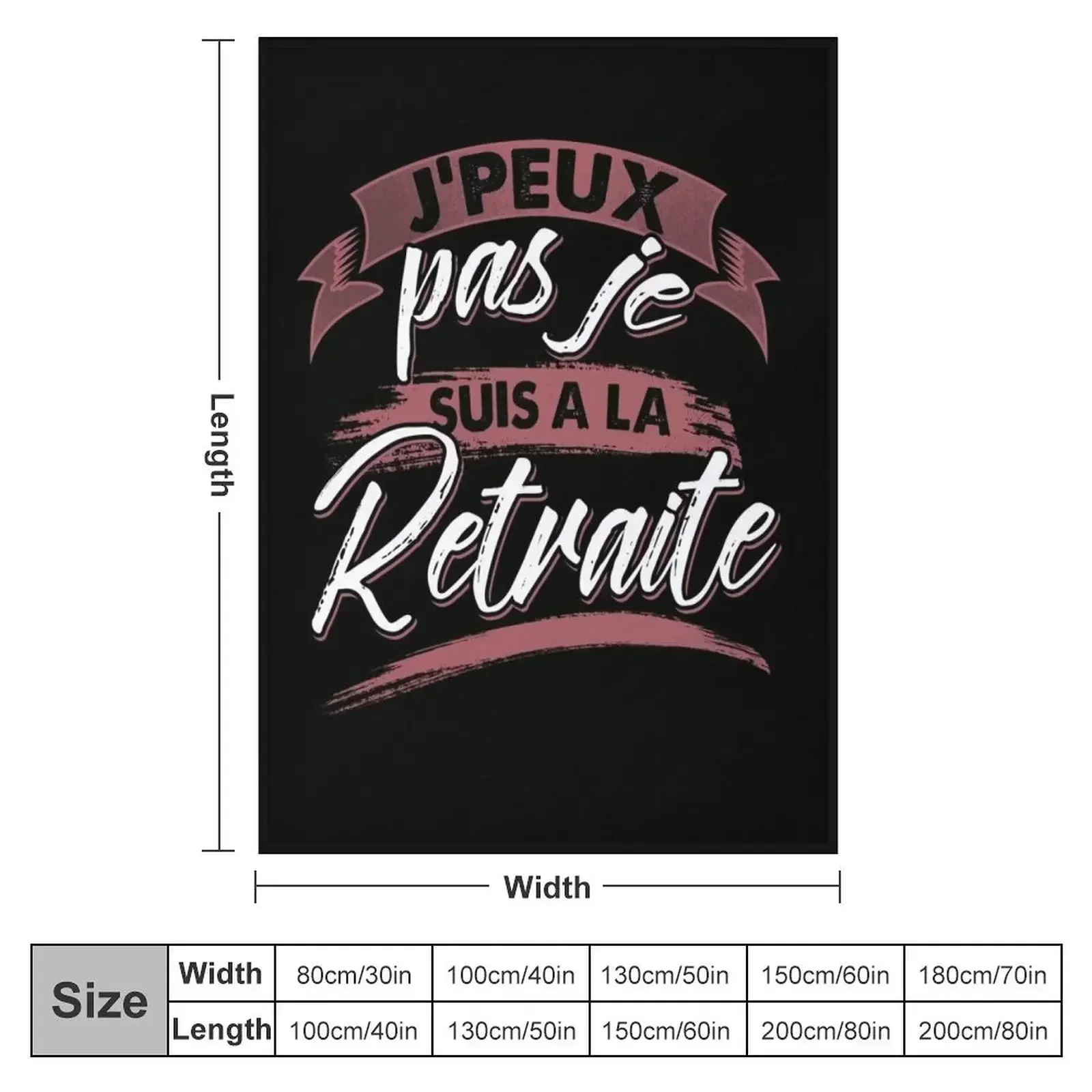 Maillot J'Peux Pas Je Suis A La Retraite Humour Retraité Throw Blanket couch cozy soft plush fuzzy picnic outdoor blanket