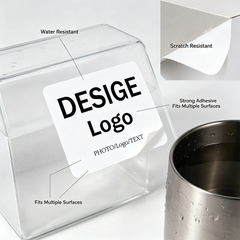 Benutzerdefinierte quadratische Logo-Aufkleber, personalisiertes Foto, Text, Markenname, individuelle Verpackungsaufkleber, individuelles Bild, verschiedene Größen erhältlich – Detail 4