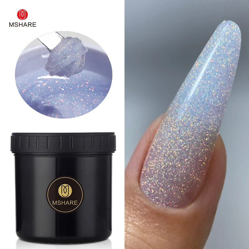 MSHARE 250g Helder Acryl Gel Harde Gel Voor Nagelverlenging Roze Naakt Wit Acrygel Hema TPO Gratis Builder Nagelgel Franse Nail Art
