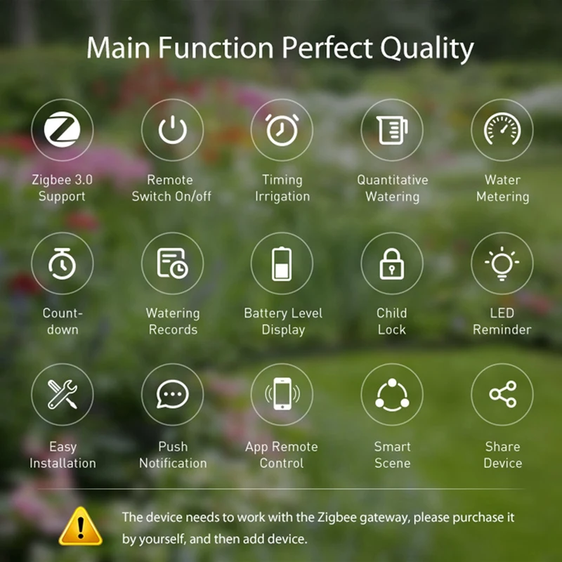 B04B-Graffiti Smart Zigbee Waterer Single Way Waterer Flower Waterer Built-In Metering Mobile Remote Control