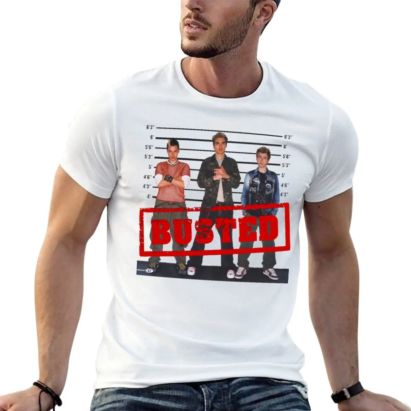 Camiseta clásica Busted circa 2002, paquete de camisetas blancas para hombre, camisetas para hombre, camiseta ajustada para hombre