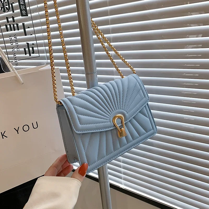 

Small Crossbody Bags for Women New Luxury Handbags Female Fashion Chain Shoulder Bag Pu Leather Single Side Hand Sac Lady