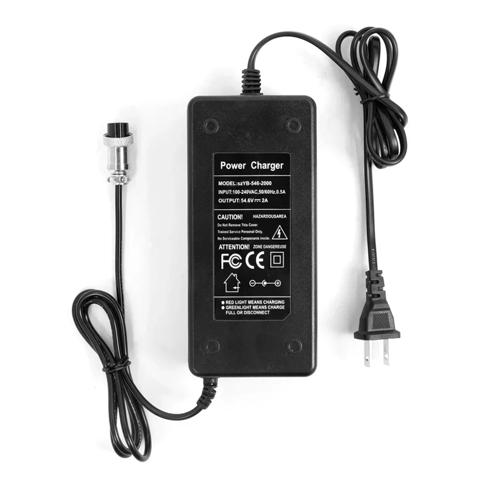 2A Lithium Battery Pack 54.6V Charger GX16 3-Pin Charger for VSETT 8 8+9 9+10+ SPEEDUAL ZERO 9 10 8X 10X 11X Electric Scooter image 4