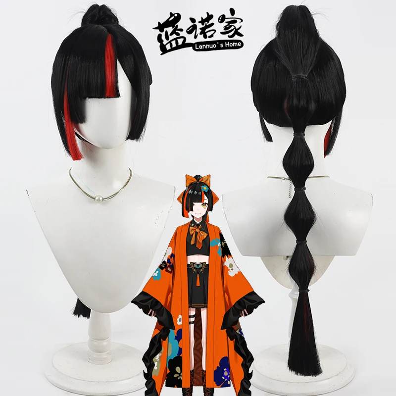 

NIJISANJI виртуальный YouTube Hanabi Chouya Cos парик для косплея Хэллоуин реквизит синтетические волосы термостойкое волокно + шапочка для парика