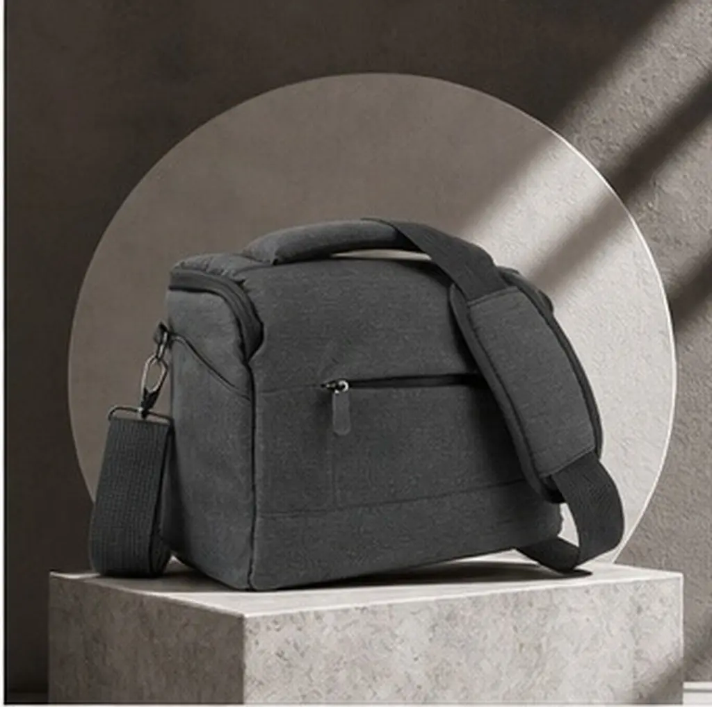 Nylon Camera Bag Large Capacity Shockproof Travel Camera Shoulder Bag Adjustable Strap Protective Pouch Outdoor Carrying Case