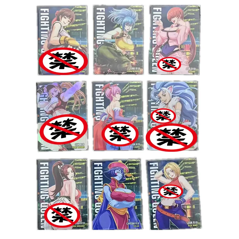 9Pcs/set Homemade Anime Game King of Fighters Fighting Goddess ACG Sexy Nude Card Heroine Toy Classic Gift Comic Collection Card