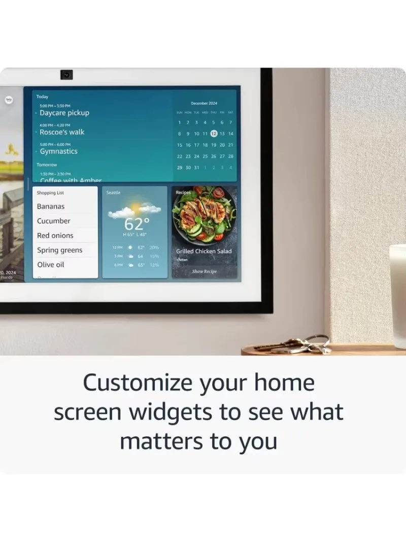 【Best Choice】All-new Amazon Echo Show 15 | A stunning HD 15.6" smart kitchen TV for home organization with Alexa view 4