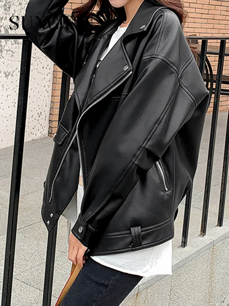 Faux Leather Motorcycle Jacket