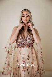 Lucy Evening Dress Maternity Floral Fabric Party Prom Dresses 2025 Women Robe Soiree Robes De Cocktail Elegant Woman Customized