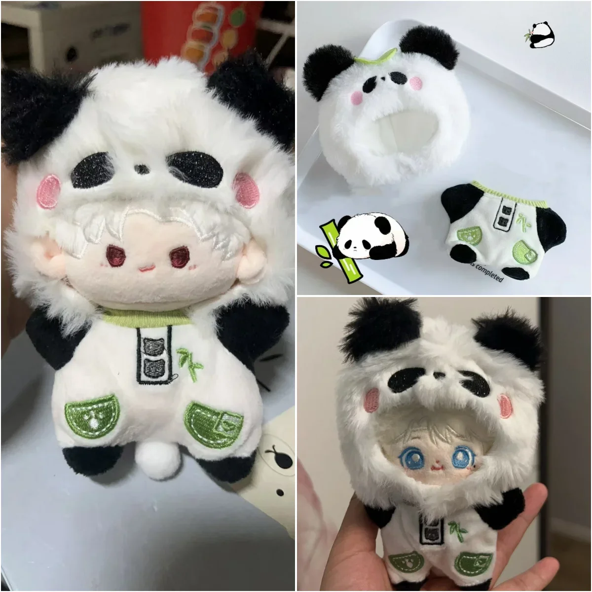 Love And Deepspace Xavier Zayne Rafayel ralayo Sylus Lovely Panda Plush Dolls Clothes 10cm Cotton Doll Hand-made Doll Overalls