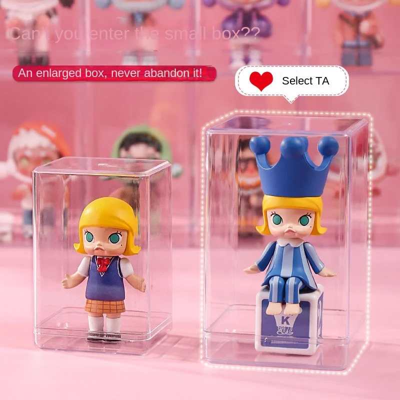 

Blind box storage display rack, single doll display cabinet, bubble mat storage box, dust-proof transparent handle display box