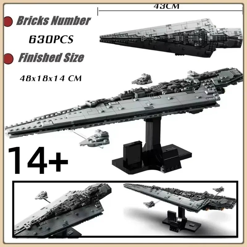 En Stock 75356 630 Piezas, Bloques de Construcción Compatibles con la Nave Espacial Executor, Modelo de Ladrillos para Armar, Juguetes, Regalos de Cumpleaños