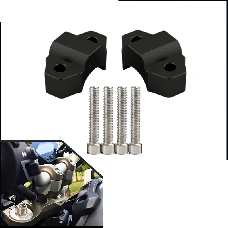 

For XSR900 XSR-900 XSR-900 2016-2024 Motorcycle Handlebar Riser Drag Handle Bar Clamp Extend Adapter Accessories Silver-B