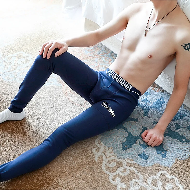 

Men's thickened fleece pants Cotton wool knee pads Long johns Youth single-piece thread pants Cotton pants Winter