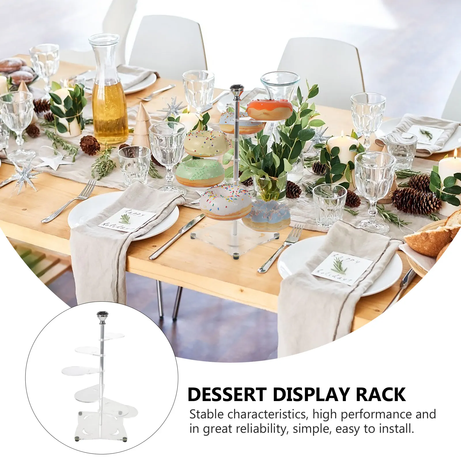 

Cake Stand 6-Tier Cupcake Display Rack Minimalist Dessert Tower For Party Wedding Event Multi-Layer Holder Fruit Display