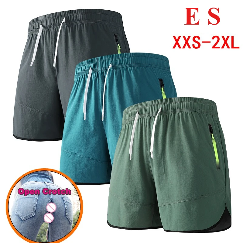 Men's Summer Shorts Open Pants Men's Summer Outdoor Sports Quick-drying Lined Fitness Beach Pants