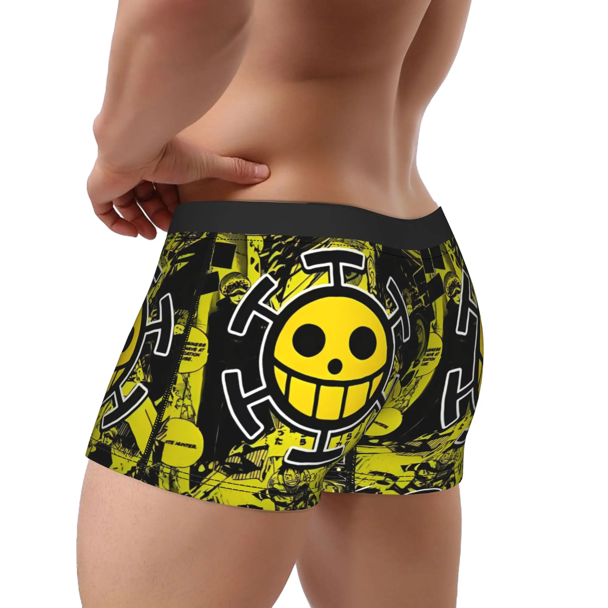 One Piece Friends and Foes on the Sea  Men Underwear  Boxer Briefs Shorts Panties Funny Soft Underpants for Male M-XXL