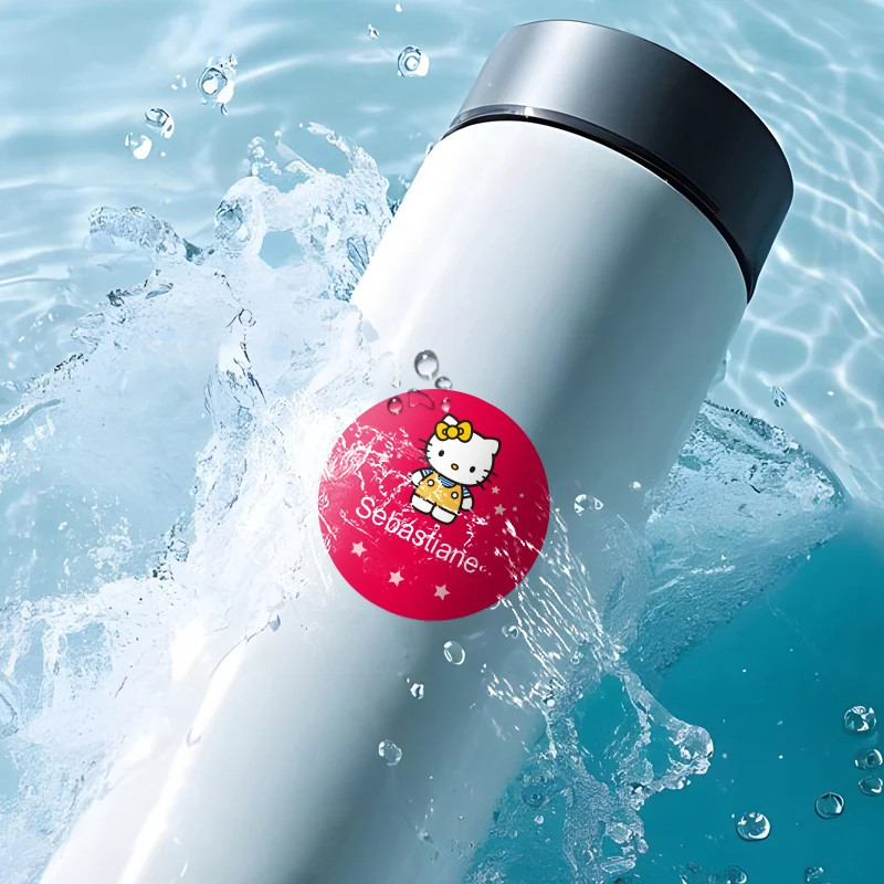 Custom Hello Kitty Name Stickers - Personalized Durable Labels for Makeup Palettes,Cosmetic Bags,Vanity Organizers Beauty Tools