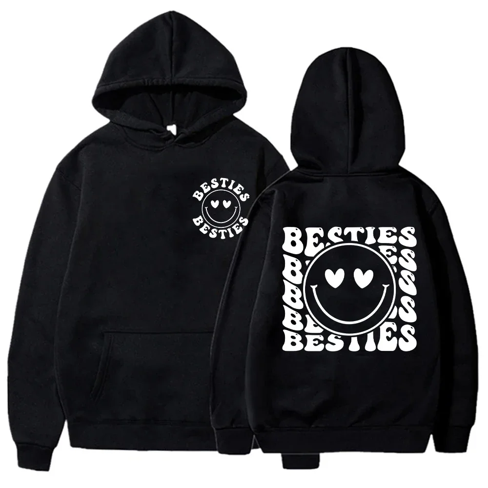 Besties Fashion Trend Women Hoodie Winter Print Pullover Hooded Sweat Shirts Brand Joggers Long Sleeve Fleece Sweatshirt Tops