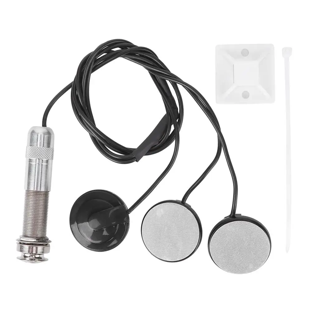 Piezo Pickup Transdutor Kit para Guitarra, Acessórios para Instrumentos Musicais, 3 Sensor, 6.35mm, Ukulele