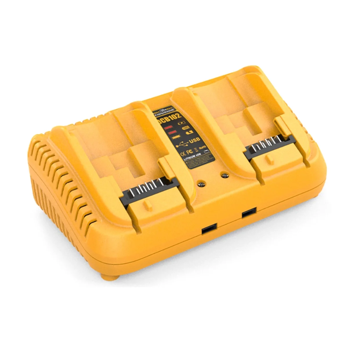 Imagem -03 - Carregador de Bateria Dual Usb Port Substituição para Dewalt Dcb102 eu Plug 12v 20v