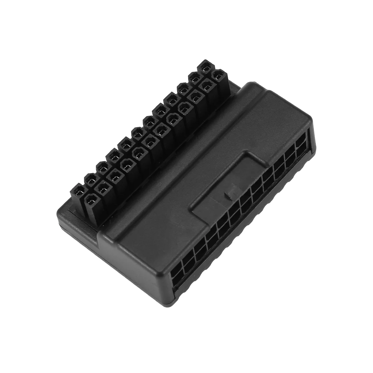 ATX 24Pin to 90Degree Power Plug Adapter Mounting Accessessory Black