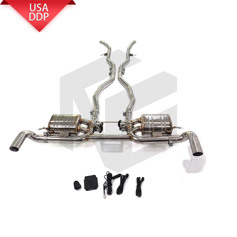 

for Mercedes Benz ML400 W166 Elect Valve Engine Race Auto Muffler Exhaust system ING Performance SS304 catback