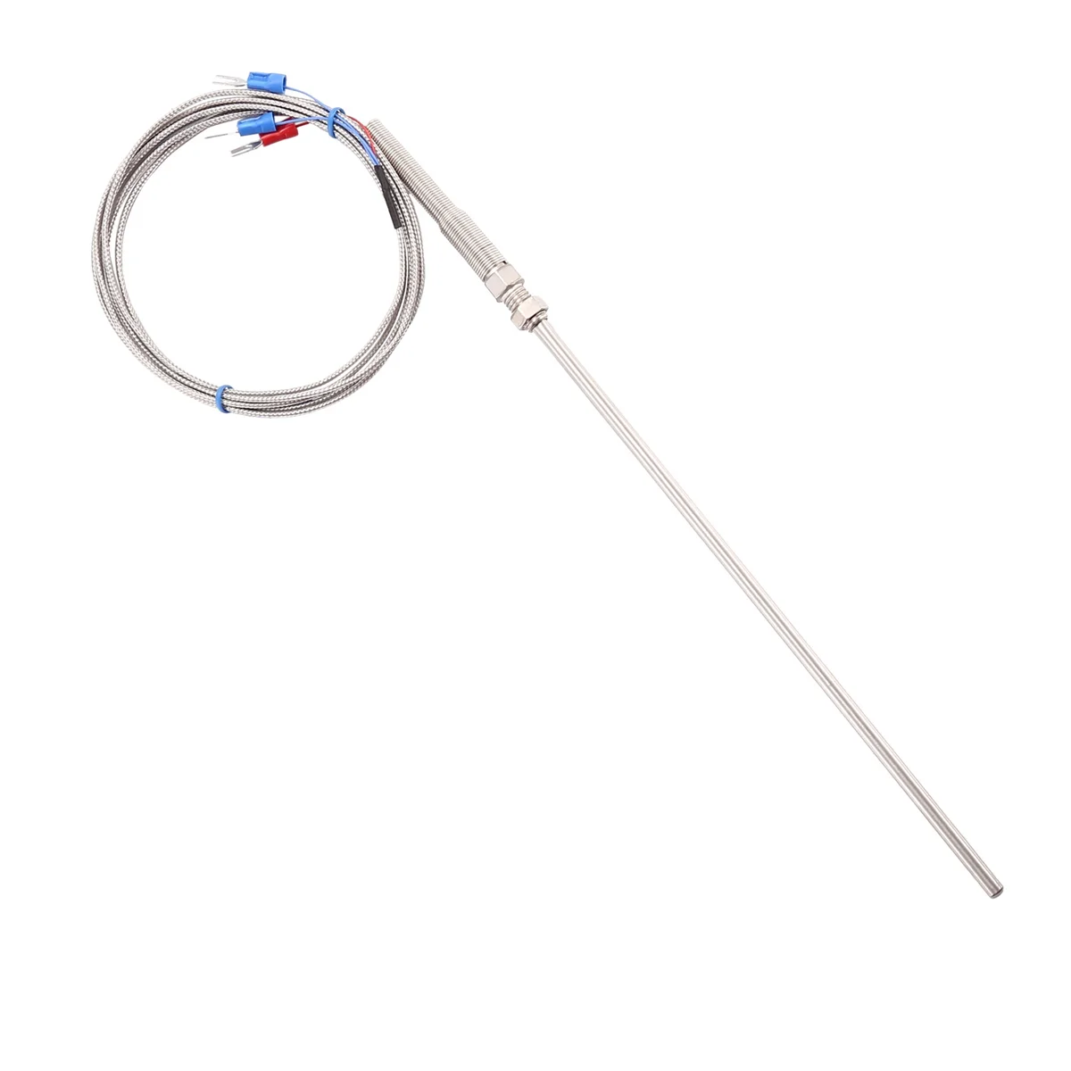 新しい 0-400C PT100 タイプ 5mm x 50mm 温度コントローラー熱電対プローブ 2 メートル