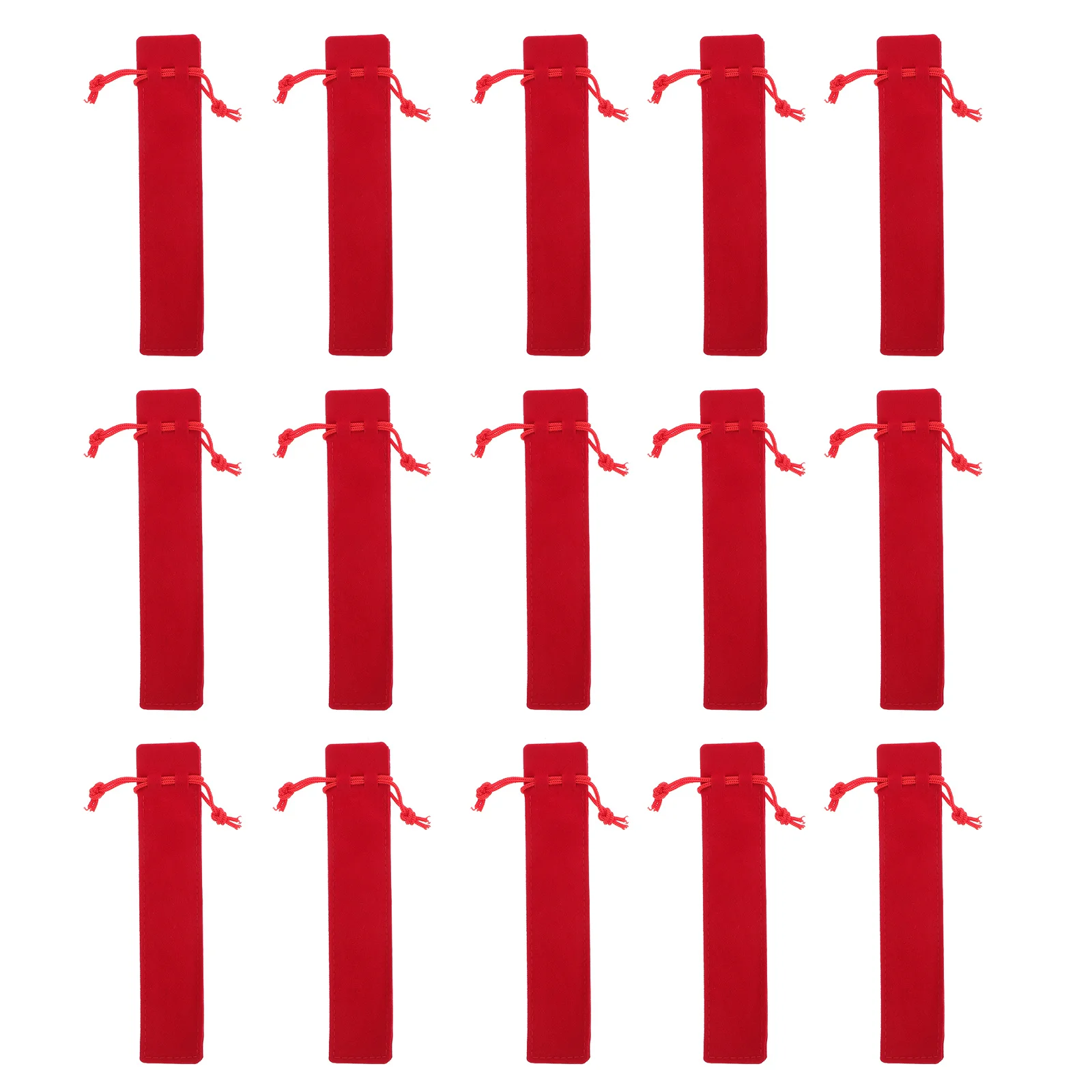 

20Pcs Pen Pouch Drawstring Soft Single Sleeve Case Pen Pencil Holder Business Style Organizer Gift Bag Set