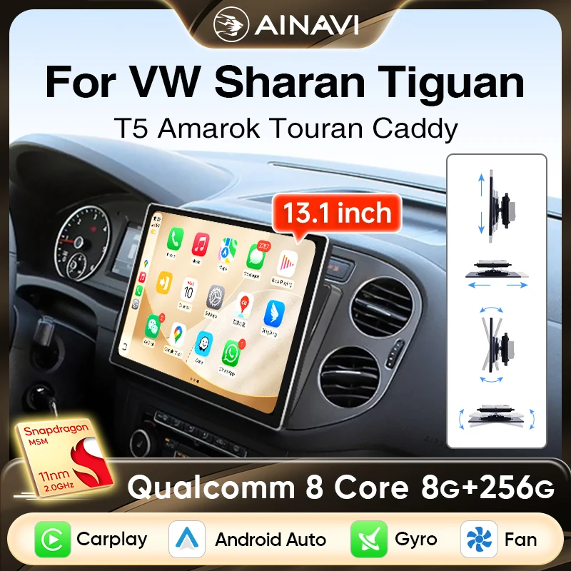 

Ainavi 13.1 Car Radio For Volkswagen VW Tiguan Amarok Golf Plus T5 Touran Multivan Wireless Carplay Android Auto Car Multimedia