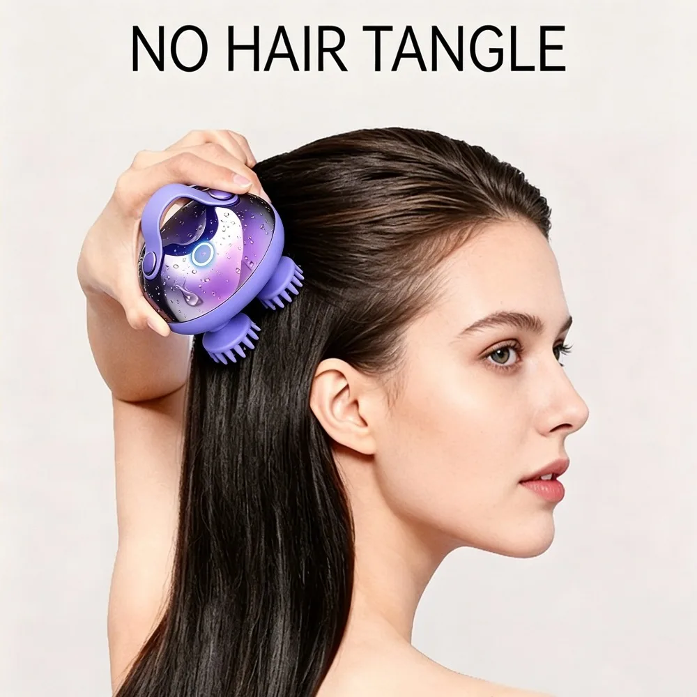 

High Quality Mini Cordless Scalp Massager 4 Claws Relieve Stress Head Massager Waterproof Multipurpose Cat Head Scratcher