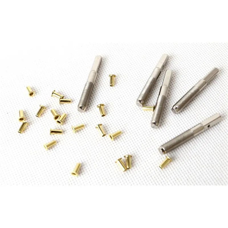 ABLB-200 Pcs Lyre Harp Tuning Pin Nails With 200 Pcs Rivets Set For Lyre Harp Small Harp Musical Stringed Instrument