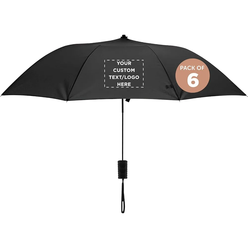 

DISCOUNT PROMOS Compact Manual Folding Umbrellas Set of 12, Bulk Pack - Perfect for Travel, Promotional Events or Giveaways