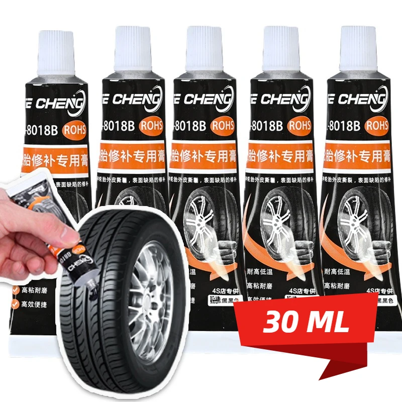 

30 ML Car Tyre Repair Liquid Black Strong Rubber Glue Repair Sealant Waterproof And Heat Resistant 1-5PCS Car Repair Tools