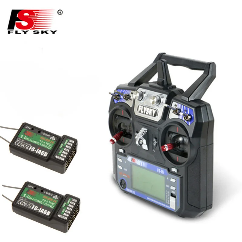 

FLYSKY FS-i6 FS I6 2.4G 6CH Transmitter with FS-iA6B IA6B Receiver for RC Helicopter Airplane FPV Racing Drone Mode1 Mode2