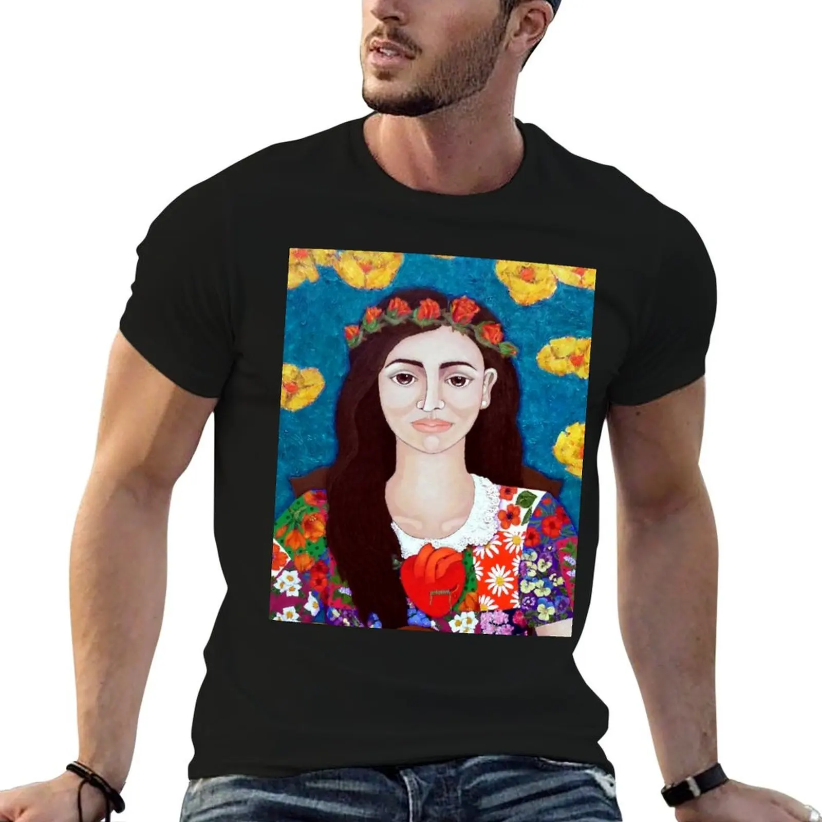 Camiseta Maybe Violeta Parra when young, camiseta de algodón 100% para hombre, camisetas gráficas vintage de anime, camiseta oversize