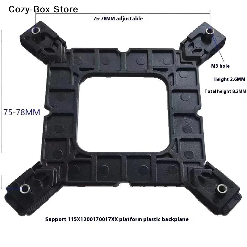 [ZY]1Set Radiator Mounting Bracket Backplane LGA2011 AM2 AM3 AM4 AM5 For  LGA2011 X99 X79 E5 1700 1366 115X 1200 [ZY]