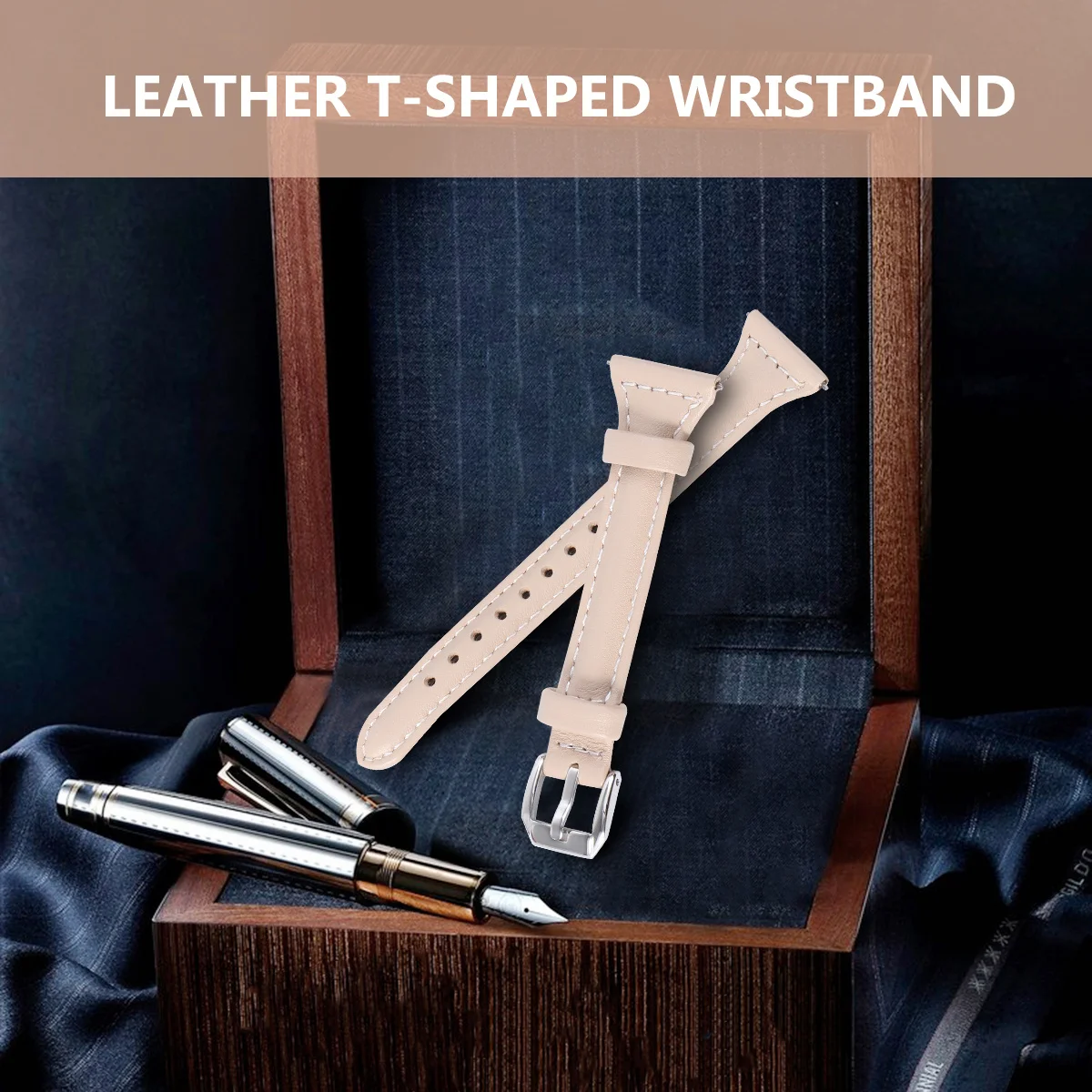 Correa de reloj premium albaricoque compatible con correas de reloj Galaxy, correa de repuesto, regalo cómodo y elegante para él y ella