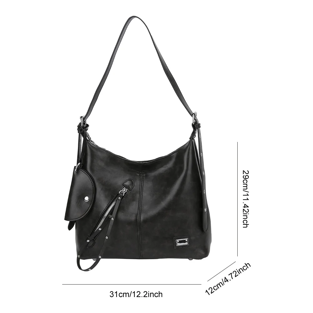 حقائب نسائية عصرية ذات سعة كبيرة حقائب كتف عتيقة متعددة الاستخدامات حقيبة عمل للسيدات مع حقيبة يد متطابقة #6