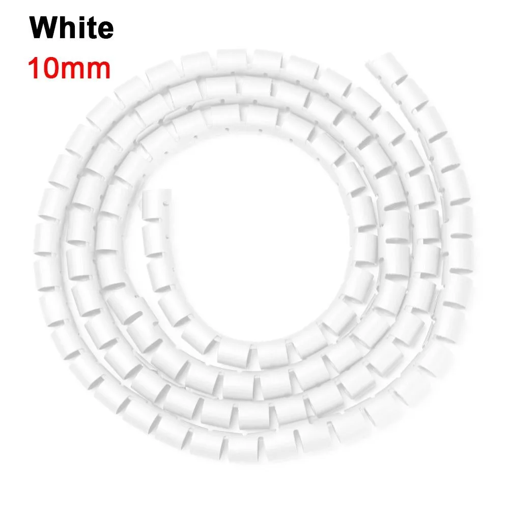 New 8/10/16/22mm Wire Protector Flexible Spiral Tube Line Organizer Wrap Winding Cable