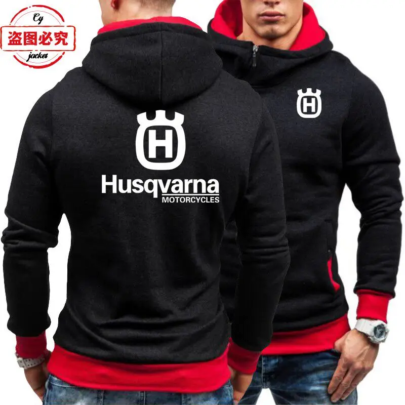 Husqvarna Motorcycle Logo Printed Racing Suit Long Sleeved Men's Top Casual Hoodie Husqvarna Team Cycling Suit Work Uniform - view 5