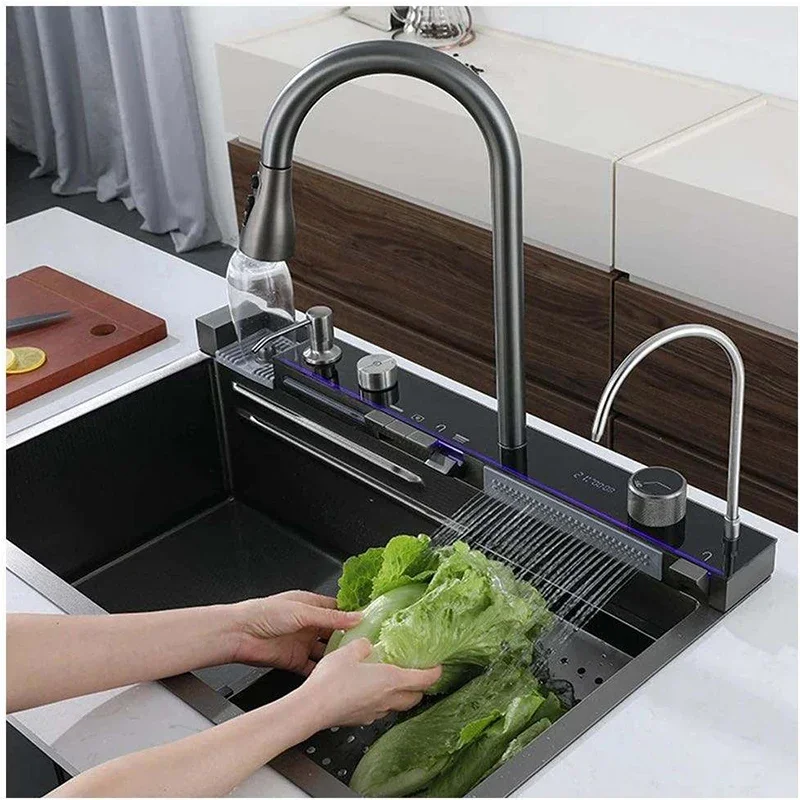 Modern Multi-functional Sink With Digital Display With Faucet Nano Sink