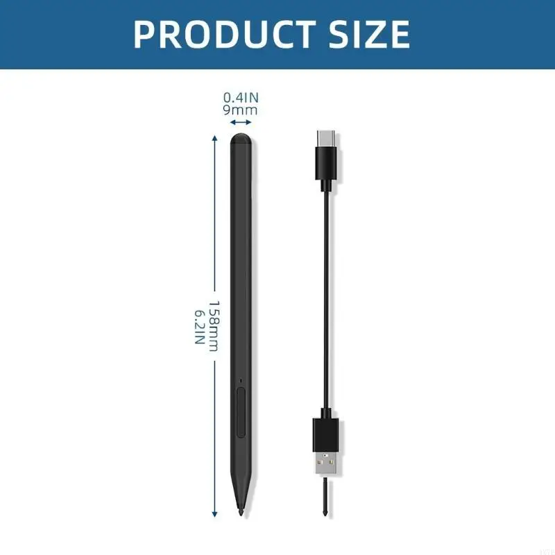 Caneta recarregável 4x7e para tablets go/laptop/livro, caneta toque artesanal precisa para uso profissional,