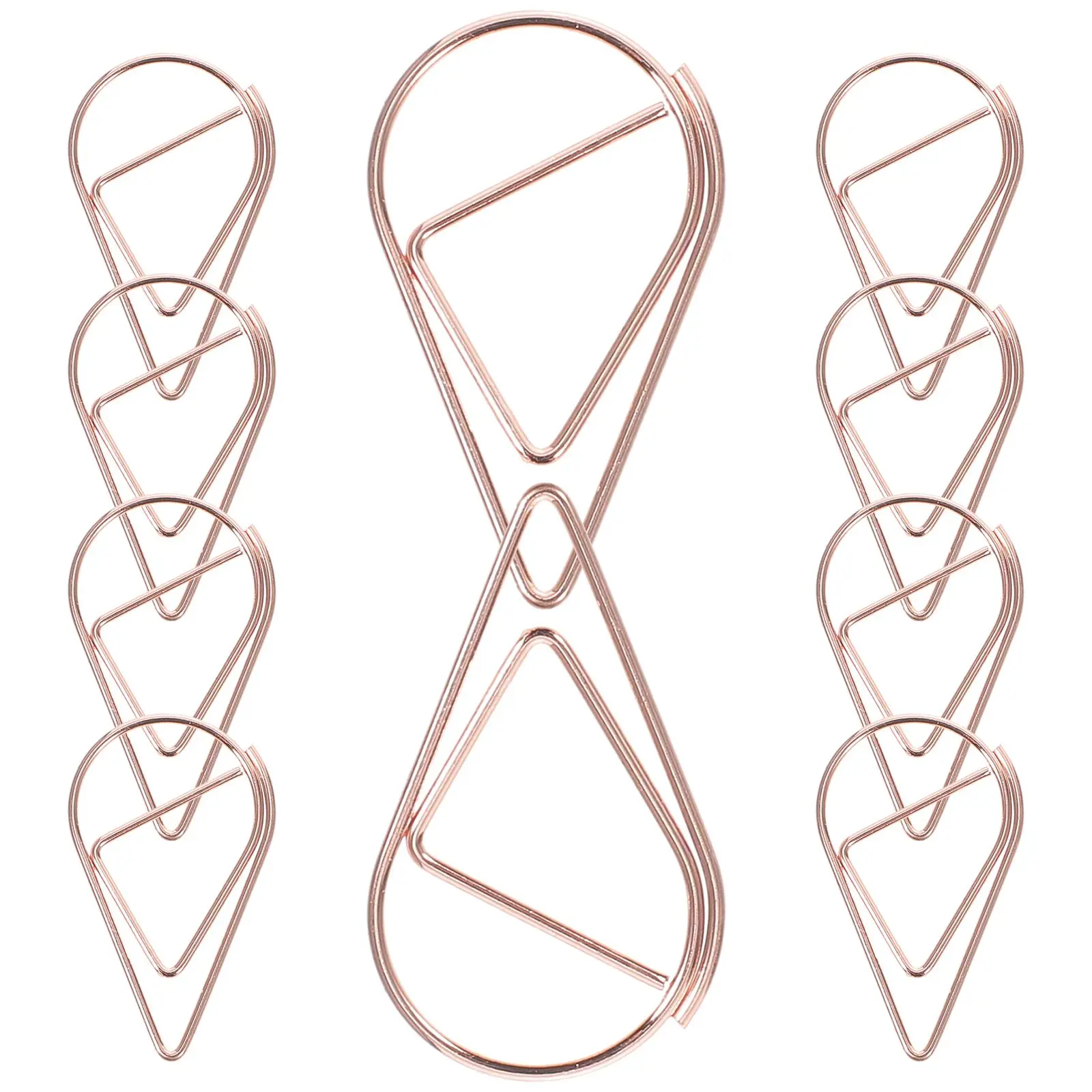 10 Pcs Embellishments Paper Clip Bible Highlighters Small Steel Rose Gold Office