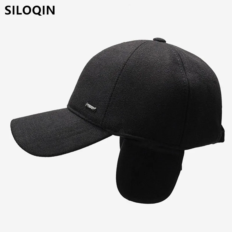 

Winter Warm Baseball Caps For Men Plush Villus Thickened Coldproof Earmuffs Hats Golf Cap Cotton Hat Cycling Cap Snapback Cap