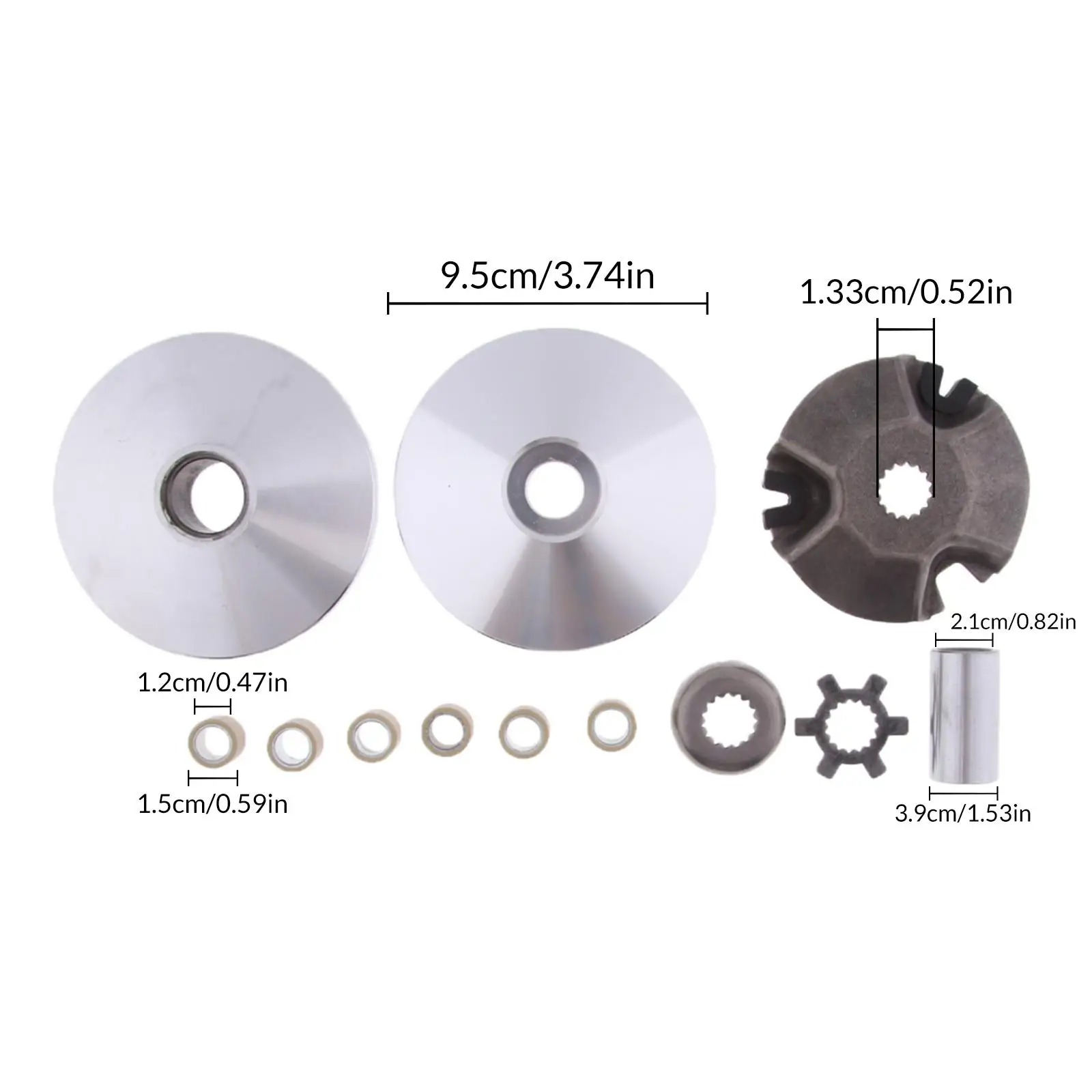 Racing Front Clutch Variator Set for 50cc 2 Storke Jog 1E40QMB Scooter Motorcycle Variator Set