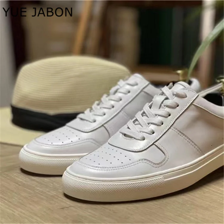 

White men's genuine leather shoes, Genuine Leather breathable casual shoes, versatile low-top sports shoes for men