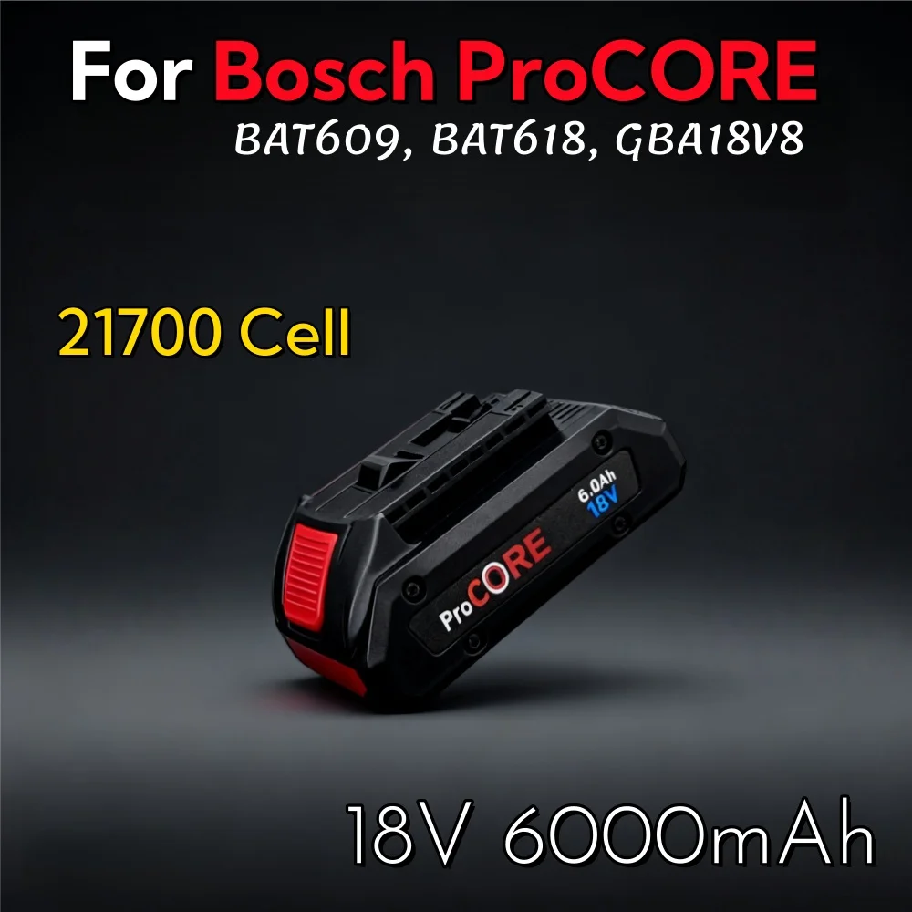 

21700 18V 8.0Ah Li-ion Battery for Bosch BAT609 BAT618 GBA18V8, ProCORE Replacement for Cordless Tools