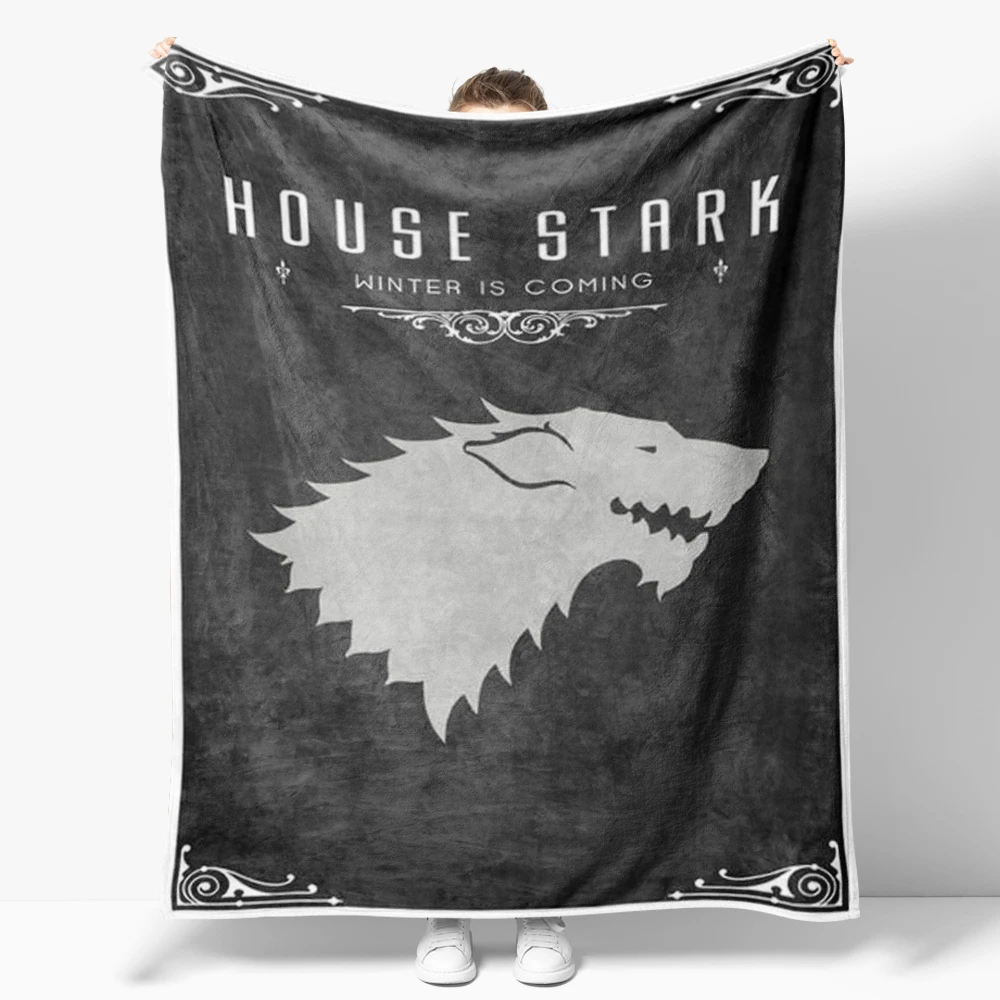 Throw Blanket TV Series Thrones Fleece Bedspread Blanket Flannel Game Dragon Plush  Cozy Soft Lightweight for Couch Sofa Bed